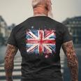 ユニオンジャック インクスタイル アート イギリス国旗 イギリス 国旗 イギリス メンズTシャツ バックプリント 高齢者への贈り物