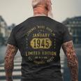 レジェンドは1945年一月生まれ 誕生日 メンズTシャツ バックプリント 高齢者への贈り物