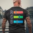 レッド グリーン ブルー Rgb カラー モデル アーティスト メンズTシャツ バックプリント 高齢者への贈り物