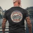 レトロヴィンテージガソリンスタンド アメリカ製 モーターバイクガレージ メンズTシャツ バックプリント 高齢者への贈り物