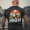 レトロヴィンテージスキー Let's Get High 長袖tシャツ メンズTシャツ バックプリント 高齢者への贈り物
