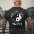 太極拳の心と体の健康のための陰陽師 長袖tシャツ メンズTシャツ バックプリント 高齢者への贈り物