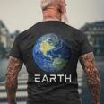 太陽系 第3惑星 地球 宇宙 メンズTシャツ バックプリント 高齢者への贈り物