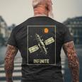 無限宇宙ステーション 衛星 宇宙 ヴィンテージ レトロ コスモス Infinitepacetationtar メンズTシャツ バックプリント 高齢者への贈り物