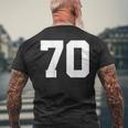 番号70 背面 スポーツチームジャージ番号 メンズTシャツ バックプリント 高齢者への贈り物