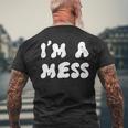 私はめちゃくちゃだ メンズTシャツ バックプリント 高齢者への贈り物