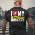 電気技師の夫が大好き メンズTシャツ バックプリント 高齢者への贈り物