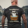 面白いtシャツ シベリアンハスキー 犬 わんこ メンズ かわいい おもしろ 面白い 服 ネタ 私は頑張らない メンズTシャツ バックプリント 高齢者への贈り物