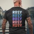 面白いギフト名 Rosy パーソナライズ 名前 メンズTシャツ バックプリント 高齢者への贈り物