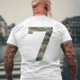7 ジャージ ユニフォーム バーシティ スポーツ 迷彩 カモフラージュ 7Th メンズTシャツ バックプリント 高齢者への贈り物