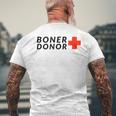 Boner Donor ラウンチ ハロウィン メンズTシャツ バックプリント 高齢者への贈り物