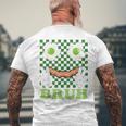 Bruh Green Face Eggs And Bacon Ham 朝食 聖パトリックズ メンズTシャツ バックプリント 高齢者への贈り物
