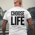 Choose Life 前面と背面の両面デザイン メンズTシャツ バックプリント 高齢者への贈り物