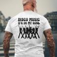 Disco Music It's In Myoul ヴィンテージ 70年代 ダンシング レトロダンス メンズTシャツ バックプリント 高齢者への贈り物