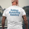 Fridayaturdayunday Moodibe Weekend Relax Day Off メンズTシャツ バックプリント 高齢者への贈り物