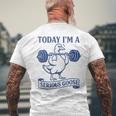 Lifting Weights Gym Fitness Today I'm A Serious Goose Men's T-shirt Back Print Gifts for Old Men Lifting Weights Gym Fitness Today I'm A Serious Goose Men's T-shirt Back Print Gifts for Old Men