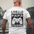 Gaming Livello Papablocatto Regalo Gamer Esta Del Papà T-shirt da uomo con stampa posteriore Regalos para ancianos