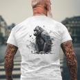 Gorilla Lover アートワーク 鳥 動物 モチーフ ゴリラ メンズTシャツ バックプリント 高齢者への贈り物