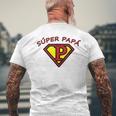 Hommeuper Papauper Heroe Playera Cadeau Pour Papa T-shirt imprimé au dos Cadeaux pour les vieillards