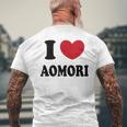 I Love Aomori 青森が大好き メンズTシャツ バックプリント 高齢者への贈り物