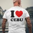 I Love Cebu フィリピン フィリピン人 メンズTシャツ バックプリント 高齢者への贈り物