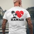 I Love Hawaii ハワイアンハートパーム レディース メンズ ボーイズ ガールズ メンズTシャツ バックプリント 高齢者への贈り物