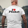 I Love Heart Phuket Thitand メンズTシャツ バックプリント 高齢者への贈り物