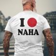 I Love Naha 那覇大好き メンズTシャツ バックプリント 高齢者への贈り物