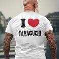 I Love Yamaguchi 山口大好き メンズTシャツ バックプリント 高齢者への贈り物