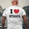 I Loveetagaya アイ・ラブ世田谷 メンズTシャツ バックプリント 高齢者への贈り物