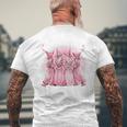 In October We Wear Pink Witch Breast Cancer Awareness Pink Men's T-shirt Back Print Gifts for Old Men