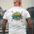 Pops &Uperhero Frescotile Fumetto Festa Del Papà T-shirt da uomo con stampa posteriore Regalos para ancianos