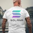 Solコインcryptocurrency 30ソラナ・テクノロジーolana メンズTシャツ バックプリント 高齢者への贈り物