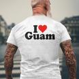 アイラブハートグアムグアマニアンプライド メンズTシャツ バックプリント 高齢者への贈り物