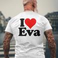 アイ・ラブ・ハート・エヴァ メンズTシャツ バックプリント 高齢者への贈り物