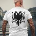 アルバニア国旗 アルバニア バルカン アルバニア国旗 アルバニア国旗 アルバニア国旗 メンズTシャツ バックプリント 高齢者への贈り物