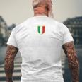 イタリア イタリアの国旗 イタリアのお土産 メンズTシャツ バックプリント 高齢者への贈り物