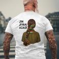 クルディスタン・ノウルーズ、ジン、ジヤン、アザディ・ロジャワ、クルディスタンが大好き メンズTシャツ バックプリント 高齢者への贈り物