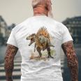 スピノサウルス 恐竜モチーフ イラスト スピノサウルス メンズTシャツ バックプリント 高齢者への贈り物
