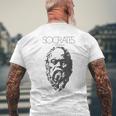 ソクラテスtシャツ 古代ギリシャ哲学者 メンズTシャツ バックプリント 高齢者への贈り物