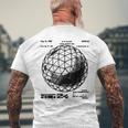 バックミンスター フラー 測地線 特許 科学 工学 数学 メンズTシャツ バックプリント 高齢者への贈り物