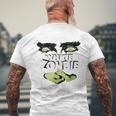 ホワイトゾンビ映画ポスター メンズTシャツ バックプリント 高齢者への贈り物