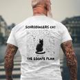 量子物理学教師シュレーディンガーの猫 脱出計画 メンズTシャツ バックプリント 高齢者への贈り物