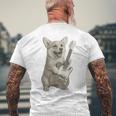 面白いtシャツ コーギー ギター イヌ メンズ 犬好き グッズ かわいい おもしろ 面白い 服 ネタ メンズTシャツ バックプリント 高齢者への贈り物