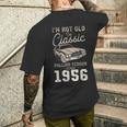 1956年生まれのクラシックカー 70歳の誕生日 メンズTシャツ バックプリント 彼への贈り物