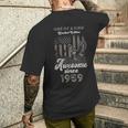 1959年、アメリカ国旗、イーグル、67歳の誕生日、愛国的 メンズTシャツ バックプリント 彼への贈り物