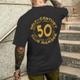 50歳の誕生日パーティー記念tシャツ、ハーフセンチュリークラブ メンズTシャツ バックプリント 彼への贈り物