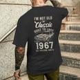 59歳の誕生日 1967年生まれのクラシックカー メンズTシャツ バックプリント 彼への贈り物