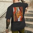 Africa アフリカ Animal Print Africa Is Calling メンズTシャツ バックプリント 彼への贈り物