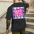 Back & Body Hurts シャツ 面白いギフト 背中とボディ メンズTシャツ バックプリント 彼への贈り物